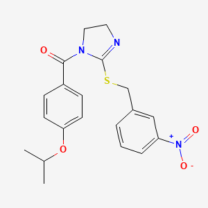 (4-isopropoxyphenyl)(2-((3-nitrobenzyl)thio)-4,5-dihydro-1H-imidazol-1-yl)methanone