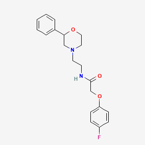 2-(4-fluorophenoxy)-N-(2-(2-phenylmorpholino)ethyl)acetamide