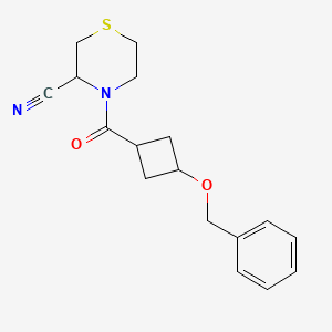 molecular formula C17H20N2O2S B2875672 4-(3-Phenylmethoxycyclobutanecarbonyl)thiomorpholine-3-carbonitrile CAS No. 2223773-05-3