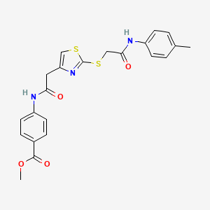 Methyl 4-(2-(2-((2-oxo-2-(p-tolylamino)ethyl)thio)thiazol-4-yl)acetamido)benzoate