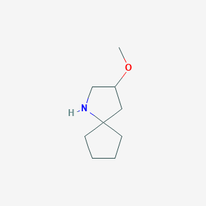 molecular formula C9H17NO B2875694 3-Methoxy-1-azaspiro[4.4]nonane CAS No. 2580254-67-5