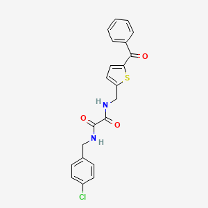 molecular formula C21H17ClN2O3S B2875698 N1-((5-benzoylthiophen-2-yl)methyl)-N2-(4-chlorobenzyl)oxalamide CAS No. 1797078-78-4