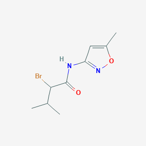 molecular formula C9H13BrN2O2 B2875719 2-溴-3-甲基-N-(5-甲基异恶唑-3-基)丁酰胺 CAS No. 923138-55-0