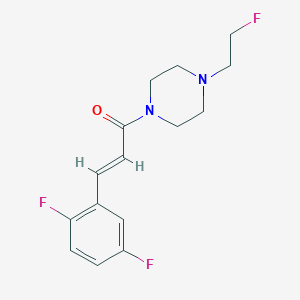 (E)-3-(2,5-difluorophenyl)-1-(4-(2-fluoroethyl)piperazin-1-yl)prop-2-en-1-one