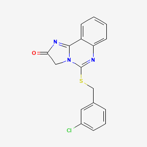 molecular formula C17H12ClN3OS B2875730 5-[(3-氯苄基)硫烷基]咪唑并[1,2-c]喹唑啉-2(3H)-酮 CAS No. 477889-49-9