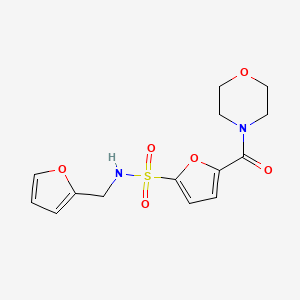 N-(furan-2-ylmethyl)-5-(morpholine-4-carbonyl)furan-2-sulfonamide