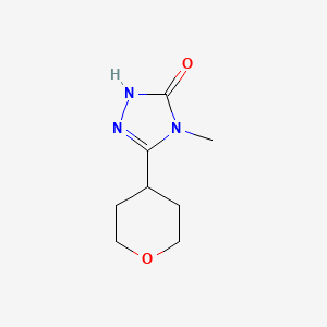 4-methyl-3-(oxan-4-yl)-4,5-dihydro-1H-1,2,4-triazol-5-one