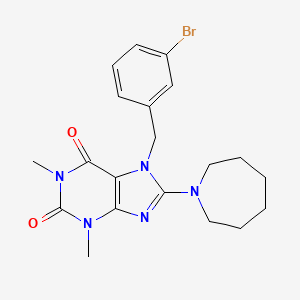 molecular formula C20H24BrN5O2 B2875736 8-(azepan-1-yl)-7-(3-bromobenzyl)-1,3-dimethyl-1H-purine-2,6(3H,7H)-dione CAS No. 324539-14-2