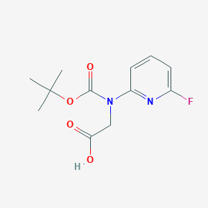 B2875739 2-[(6-Fluoropyridin-2-yl)-[(2-methylpropan-2-yl)oxycarbonyl]amino]acetic acid CAS No. 2248307-59-5