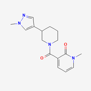 1-Methyl-3-[3-(1-methylpyrazol-4-yl)piperidine-1-carbonyl]pyridin-2-one