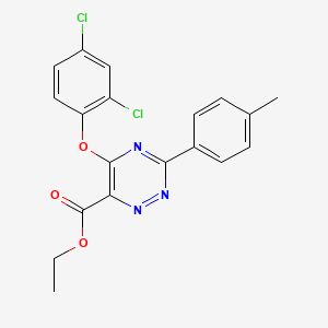 Ethyl 5-(2,4-dichlorophenoxy)-3-(4-methylphenyl)-1,2,4-triazine-6-carboxylate