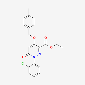 molecular formula C21H19ClN2O4 B2875764 1-(2-氯苯基)-4-((4-甲基苄基)氧基)-6-氧代-1,6-二氢吡哒嗪-3-羧酸乙酯 CAS No. 899732-91-3