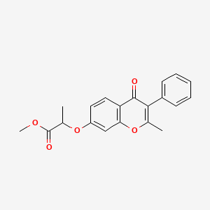 molecular formula C20H18O5 B2875767 2-(2-甲基-4-氧代-3-苯基色满-7-基)氧基丙酸甲酯 CAS No. 618389-52-9