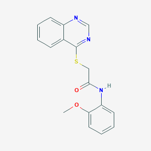 molecular formula C17H15N3O2S B2875770 N-(2-methoxyphenyl)-2-(quinazolin-4-ylthio)acetamide CAS No. 721906-15-6