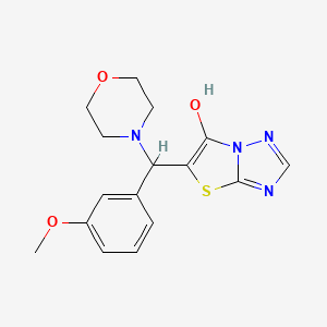molecular formula C16H18N4O3S B2875797 5-((3-甲氧基苯基)(吗啉)甲基)噻唑并[3,2-b][1,2,4]三唑-6-醇 CAS No. 868220-41-1