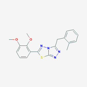 molecular formula C19H18N4O2S B287580 6-(2,3-Dimethoxyphenyl)-3-(2-methylbenzyl)[1,2,4]triazolo[3,4-b][1,3,4]thiadiazole 