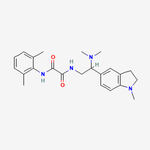 molecular formula C23H30N4O2 B2875803 N1-(2-(dimethylamino)-2-(1-methylindolin-5-yl)ethyl)-N2-(2,6-dimethylphenyl)oxalamide CAS No. 922013-71-6