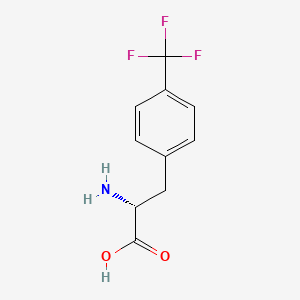 molecular formula C10H10F3NO2 B2875809 4-(Trifluoromethyl)-D-phenylalanine CAS No. 114872-99-0; 3832-75-5
