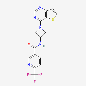 N-(1-Thieno[3,2-d]pyrimidin-4-ylazetidin-3-yl)-6-(trifluoromethyl)pyridine-3-carboxamide