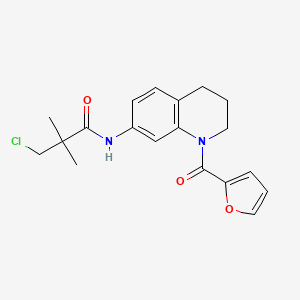 3-chloro-N-[1-(2-furylcarbonyl)-1,2,3,4-tetrahydro-7-quinolinyl]-2,2-dimethylpropanamide