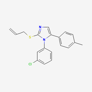 molecular formula C19H17ClN2S B2875818 2-(allylthio)-1-(3-chlorophenyl)-5-(p-tolyl)-1H-imidazole CAS No. 1207000-00-7