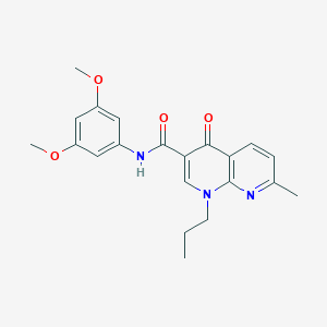 molecular formula C21H23N3O4 B2875819 N-(3,5-dimethoxyphenyl)-7-methyl-4-oxo-1-propyl-1,4-dihydro-1,8-naphthyridine-3-carboxamide CAS No. 1251585-39-3