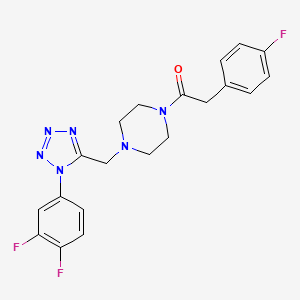 1-(4-((1-(3,4-difluorophenyl)-1H-tetrazol-5-yl)methyl)piperazin-1-yl)-2-(4-fluorophenyl)ethanone