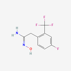 molecular formula C9H8F4N2O B2875823 2-[4-Fluoro-2-(trifluoromethyl)phenyl]-N'-hydroxyethanimidamide CAS No. 1261024-27-4