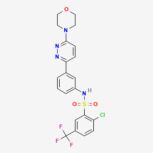 2-chloro-N-(3-(6-morpholinopyridazin-3-yl)phenyl)-5-(trifluoromethyl)benzenesulfonamide