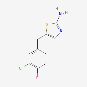 5-[(3-Chloro-4-fluorophenyl)methyl]-1,3-thiazol-2-amine