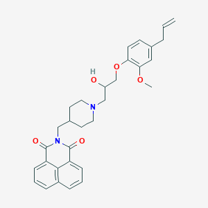 molecular formula C31H34N2O5 B2875837 2-((1-(3-(4-allyl-2-methoxyphenoxy)-2-hydroxypropyl)piperidin-4-yl)methyl)-1H-benzo[de]isoquinoline-1,3(2H)-dione CAS No. 441291-73-2