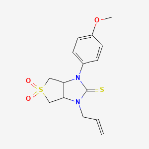 1-allyl-3-(4-methoxyphenyl)tetrahydro-1H-thieno[3,4-d]imidazole-2(3H)-thione 5,5-dioxide