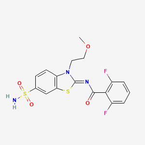 (Z)-2,6-difluoro-N-(3-(2-methoxyethyl)-6-sulfamoylbenzo[d]thiazol-2(3H)-ylidene)benzamide