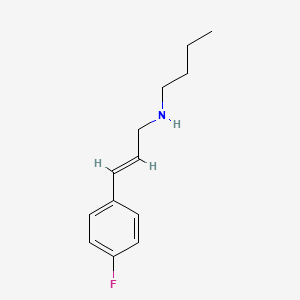 molecular formula C13H18FN B2875843 N-[(E)-3-(4-Fluorophenyl)prop-2-enyl]butan-1-amine CAS No. 1563404-94-3