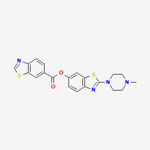 molecular formula C20H18N4O2S2 B2875848 2-(4-Methylpiperazin-1-yl)benzo[d]thiazol-6-yl benzo[d]thiazole-6-carboxylate CAS No. 941958-99-2