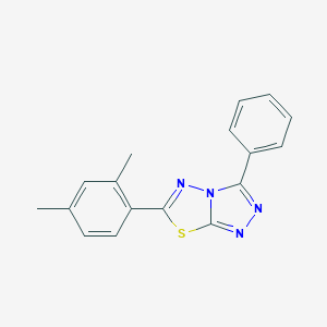 molecular formula C17H14N4S B287585 6-(2,4-Dimethylphenyl)-3-phenyl[1,2,4]triazolo[3,4-b][1,3,4]thiadiazole 
