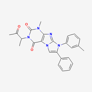 4-Methyl-6-(3-methylphenyl)-2-(3-oxobutan-2-yl)-7-phenylpurino[7,8-a]imidazole-1,3-dione