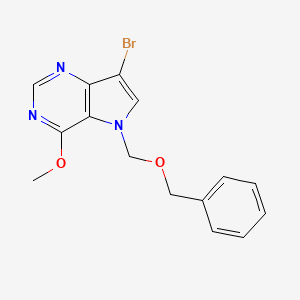 molecular formula C15H14BrN3O2 B2875857 5-(苄氧甲基)-7-溴-4-甲氧基-5H-吡咯并[3,2-d]嘧啶 CAS No. 299916-62-4