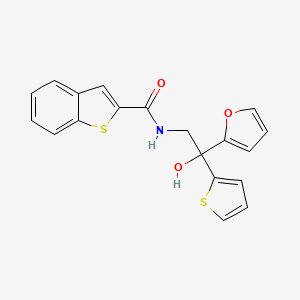 N-(2-(furan-2-yl)-2-hydroxy-2-(thiophen-2-yl)ethyl)benzo[b]thiophene-2-carboxamide