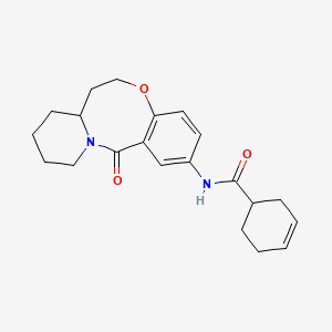 N-(6-Oxo-2,3,4,12,13,13a-hexahydro-1H-pyrido[2,1-d][1,5]benzoxazocin-8-yl)cyclohex-3-ene-1-carboxamide