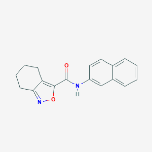 molecular formula C18H16N2O2 B287588 N-(2-naphthyl)-4,5,6,7-tetrahydro-2,1-benzisoxazole-3-carboxamide 