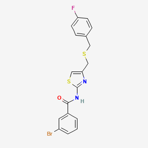 3-bromo-N-(4-(((4-fluorobenzyl)thio)methyl)thiazol-2-yl)benzamide