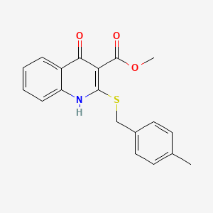 molecular formula C19H17NO3S B2875885 Methyl 2-((4-methylbenzyl)thio)-4-oxo-1,4-dihydroquinoline-3-carboxylate CAS No. 951457-37-7