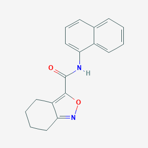 molecular formula C18H16N2O2 B287589 N-(1-naphthyl)-4,5,6,7-tetrahydro-2,1-benzisoxazole-3-carboxamide 