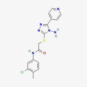 2-{[4-amino-5-(pyridin-4-yl)-4H-1,2,4-triazol-3-yl]sulfanyl}-N-(3-chloro-4-methylphenyl)acetamide