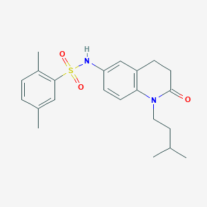 molecular formula C22H28N2O3S B2875899 N-(1-isopentyl-2-oxo-1,2,3,4-tetrahydroquinolin-6-yl)-2,5-dimethylbenzenesulfonamide CAS No. 942003-48-7