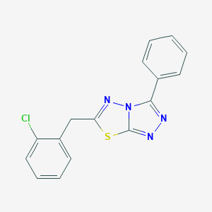 molecular formula C16H11ClN4S B287590 6-(2-Chlorobenzyl)-3-phenyl[1,2,4]triazolo[3,4-b][1,3,4]thiadiazole 