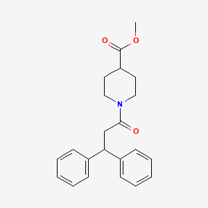 molecular formula C22H25NO3 B2875900 Methyl 1-(3,3-diphenylpropanoyl)piperidine-4-carboxylate CAS No. 349439-49-2