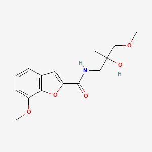 molecular formula C15H19NO5 B2875905 N-(2-hydroxy-3-methoxy-2-methylpropyl)-7-methoxybenzofuran-2-carboxamide CAS No. 1334373-66-8