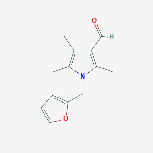 molecular formula C13H15NO2 B2875907 1-(furan-2-ylmethyl)-2,4,5-trimethyl-1H-pyrrole-3-carbaldehyde CAS No. 1087611-47-9